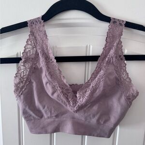 PINK Victoria's Secret Mauve Lace Bralette